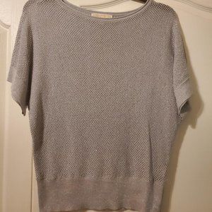 #437 Michael Kors Silver/Gray Top Size Medium
